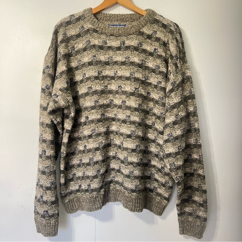 Susquehanna Trail Outfitters Vintage 90’s Textured Knit Sweater Made in USA L
